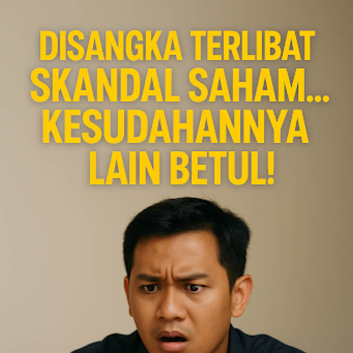 Disangka Terlibat Skandal Saham…Kesudahannya Lain Betul!