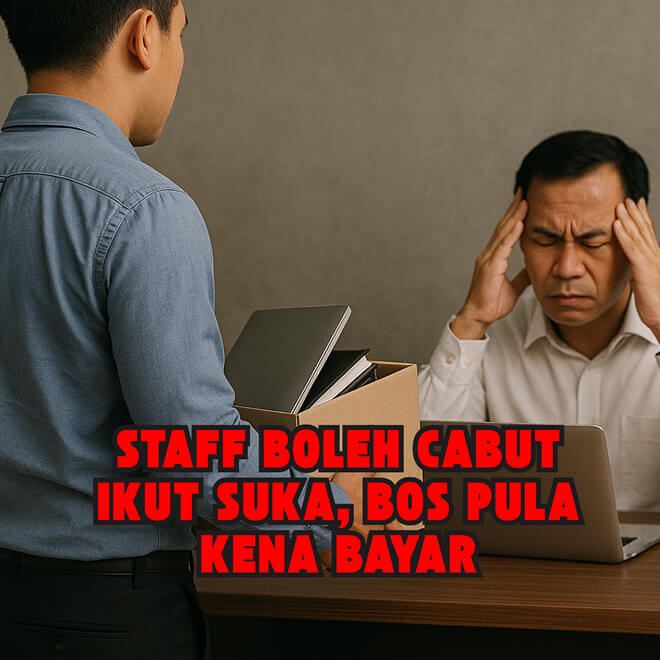 “Staff boleh cabut ikut suka, bos pula kena bayar.”