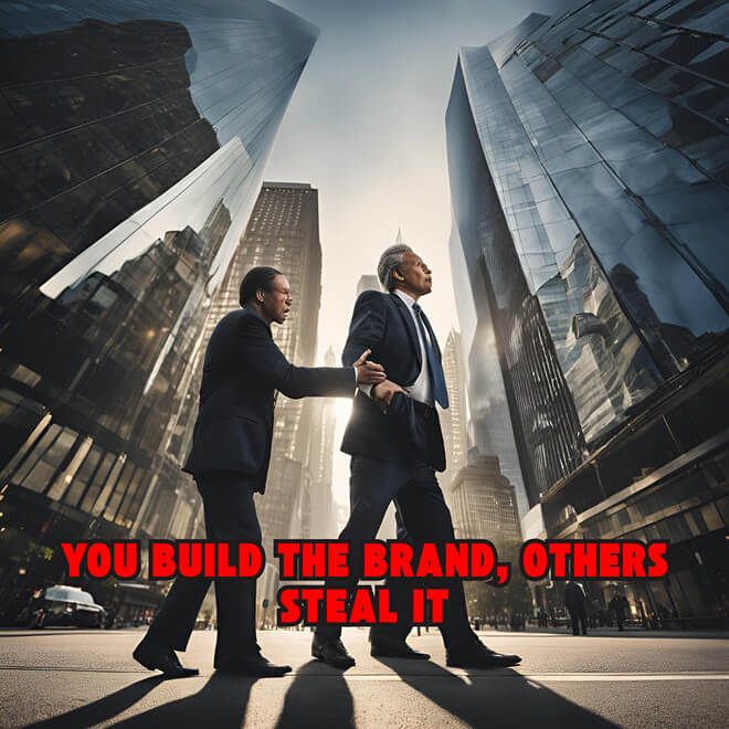“You build the brand, others steal it.”
