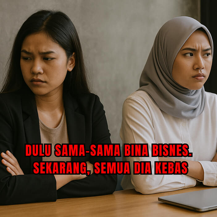 “Dulu sama-sama bina bisnes.Sekarang, semua dia kebas.”