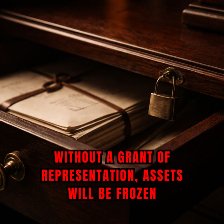 Without a Grant of Representation, Assets Will Be Frozen