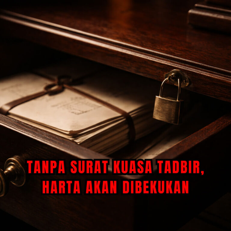 Tanpa Surat Kuasa Tadbir, Harta Akan Dibekukan